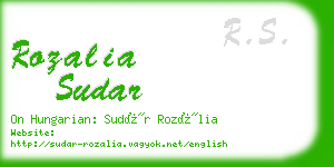 rozalia sudar business card